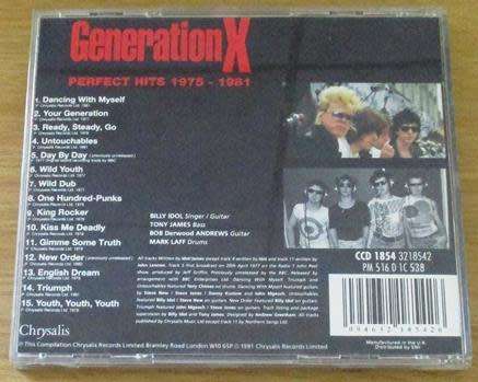 GENERATION X Perfect Hits 1975-1981 CD
