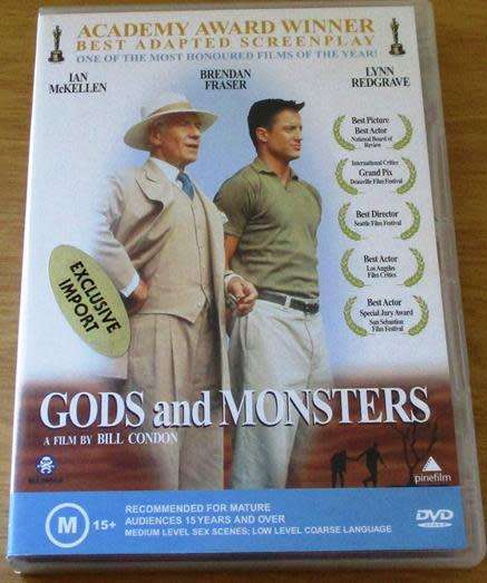 CULT FILM: GODS AND MONSTERS DVD Brendan Fraser [BBOX 12]