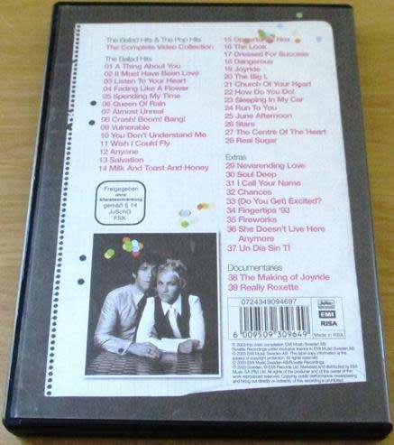 ROXETTE Ballad & Pop Hits The Video Collection DVD