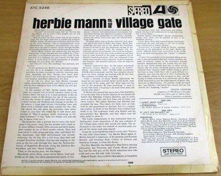 HERBIE MANN At The Village Gate LP VINYL RECORD