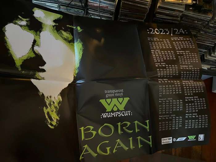 WUMPSCUT Born Again GREEN TRANSPARENT Vinyl Record + A1 POSTER