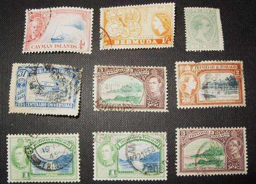 CRAZY R1 stamps!!  Lot of 9 VERY EARLY AMERICAS MIX