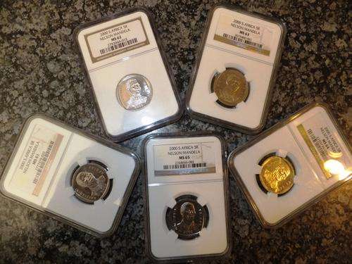 MS61-65 NGC GRADED 2000 SMILEY MANDELA SET - THE ONLY ONE ON BOB