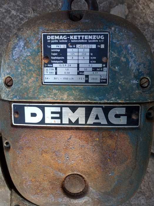 250kg Chain Hoist Demag-Kettenzug PK1N