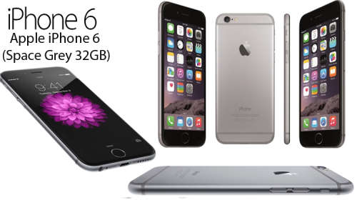 NEW 32GB iPhone 6 in Box - With screen protector & flip cover