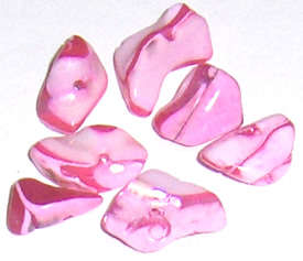 Bright Pink chunky shell pieces (20pcs)
