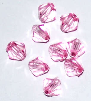 Light pink Acrylic bicone 6mm beads (200pcs)