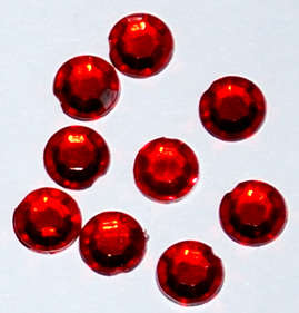 Red round 4mm rhinestones  (50pcs)