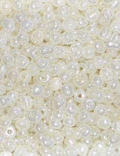 White Opaque Seed beads 6/0 (20g)