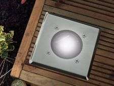 Flush fitting Deck / Pathway /Patio  Light - Solar powered- no wiring, just fit and walk away!!