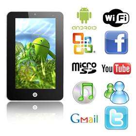 NEW 2012 STOCK 7" GOOGLE ANDROID 2.2 TABLET PC with Wi-Fi, 3G support. Comes with Stylus.