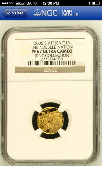 SUPER SCARCE COIN 2005 THE NDEBELE NATION PF67UC