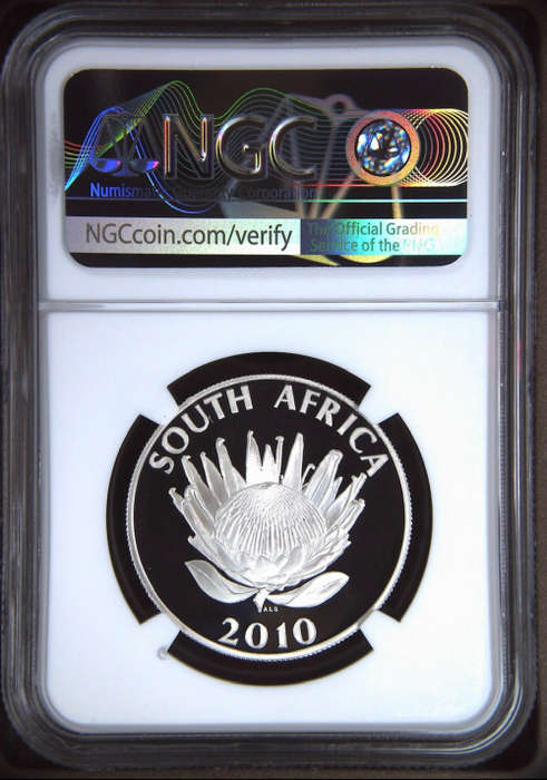 HOT - 2010 South Africa Silver R1 Nadine Gordime PF69UC