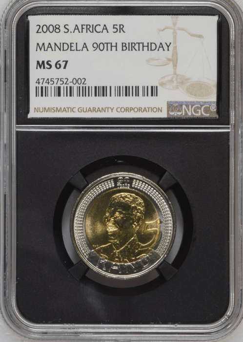 LIMITED EDITION BLACK SLAB - MS67 R5 90th Birthday 2008 - FIRST BLACK SLAB GRADES IN THE WORLD
