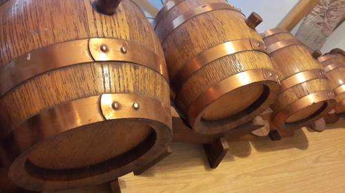 4 Stunning oak vintage barrels AS A LOT