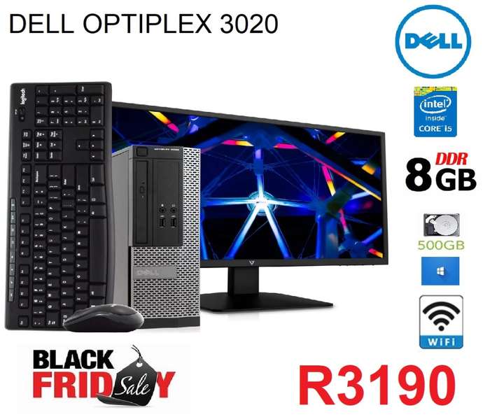 Dell Desktop Computer 3020 Core i5 3.2GHz 4GB RAM 500  HD and a 22` LCD Monitor (Refurbished)