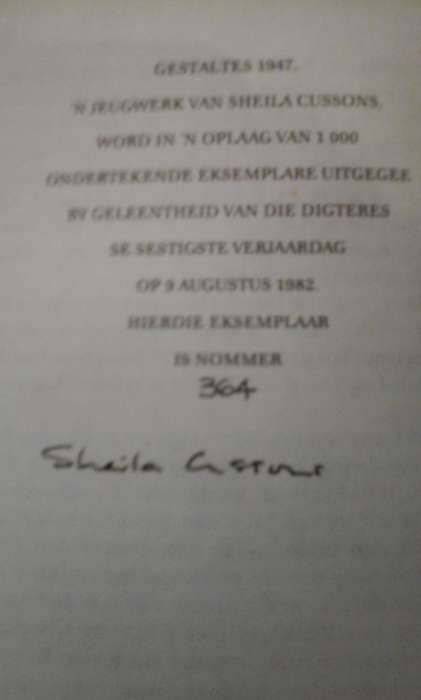 Gestaltes 1947 - Sheila Cussons (Geteken)