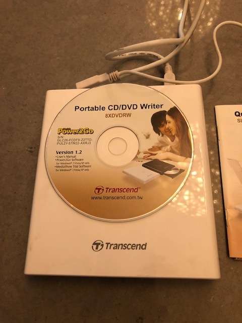 Transcend Portable CD and DVD writer