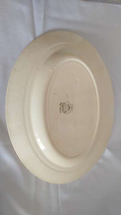 Lovely classic 2 Woods Georgia Burslem earthenware platters medium and large c 1901