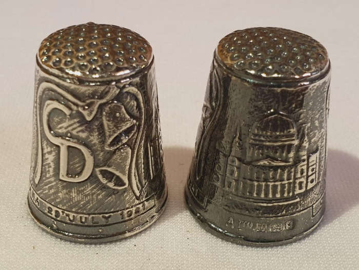 A Pair of Elizabeth II Silver Commemorative 1981 The Royal Wedding of Prince Charles and Lady Diana