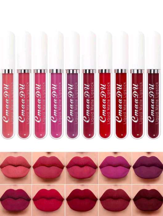 Set of 10 Waterproof Long-lasting Matte Lipstick