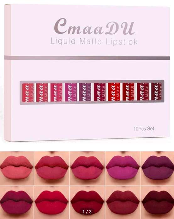 Set of 10 Waterproof Long-lasting Matte Lipstick