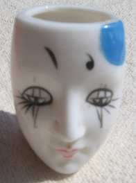 THEATRE MASK CERAMIC TOOTHPICK HOLDER