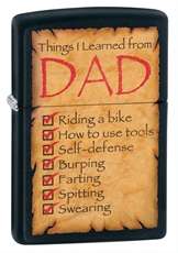 Genuine Zippo Lighter, Thing I learned from Dad