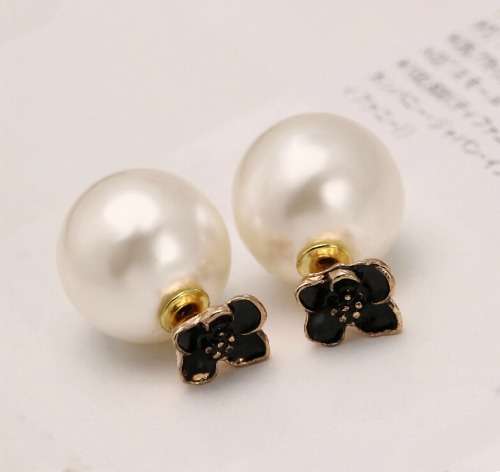 Womens Gold Filled Imitation Pearl Earrings Stud Y-A535-a    (A131*)