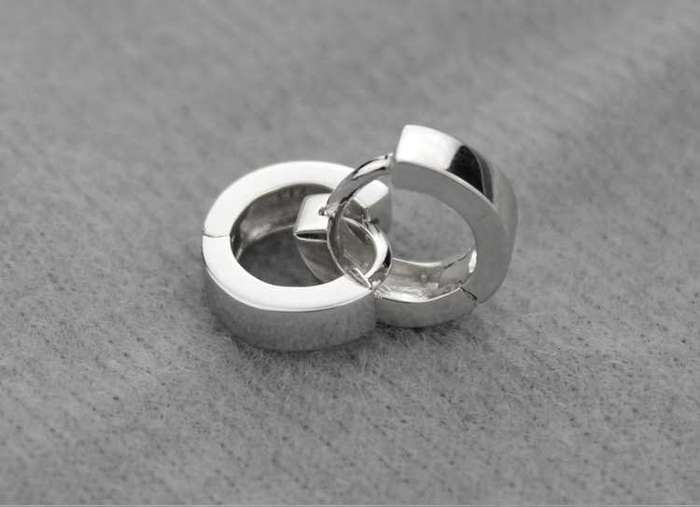 Genuine 925 Sterling Silver HOOP SOLID Earings