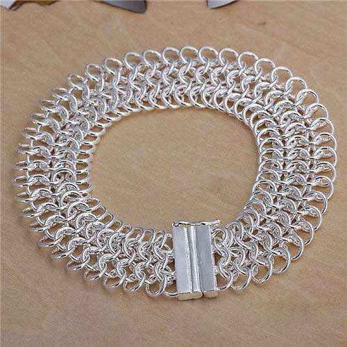 SILVER PLATED ROLO CHAIN BRACELET
