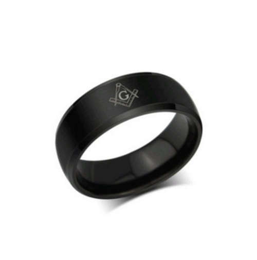 Black Titanium Steel Ring for Women & Men