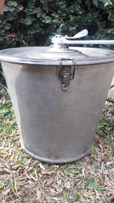 Vintage Galvanised Butter Churn