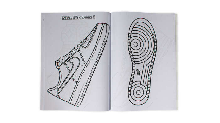 SNEAKER COLOURING BOOK (diary size white cover)
