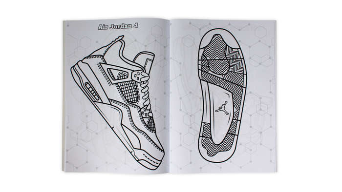 SNEAKER COLOURING BOOK (diary size white cover)