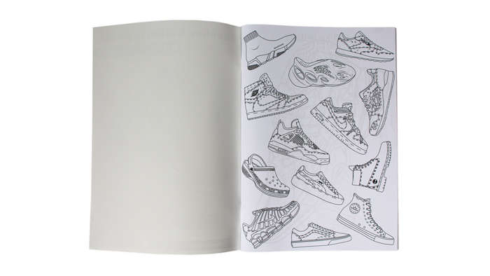 SNEAKER COLOURING BOOK (diary size white cover)