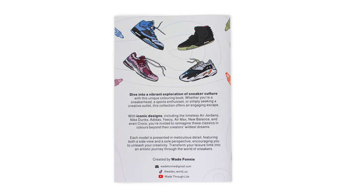 SNEAKER COLOURING BOOK (diary size white cover)