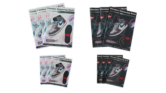 SNEAKER COLOURING BOOK (diary size white cover)