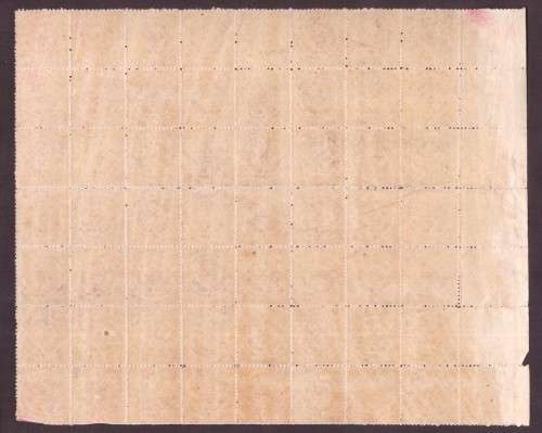 Indian Feudatory State Hyderabad stamps. Gibbons #58  1/5  Anna. Block of 58 original gum.
