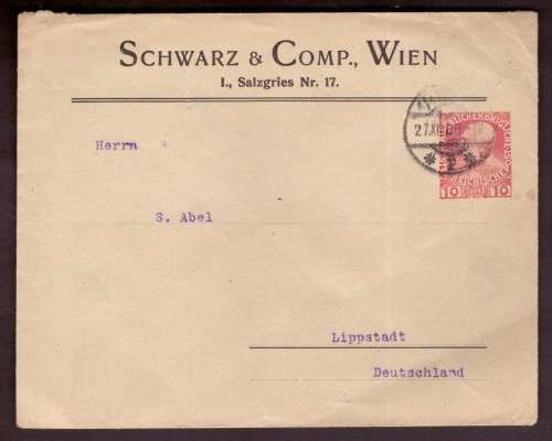 Austria . Nice Covers 1908 and 1911 from Wien to Lippstadt  Germany.