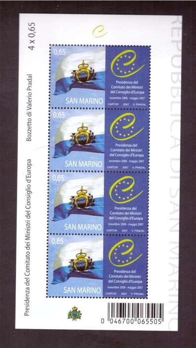 San Marino 2007  Scott # 1706    MNH