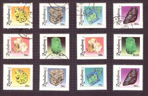 Zimbabwe Scott #676-681 .Full set  MH and used. 1993