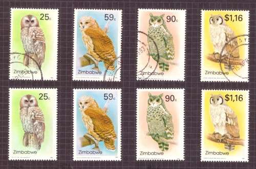 Zimbabwe Scott #682-685 .Full set  MH and used. 1993