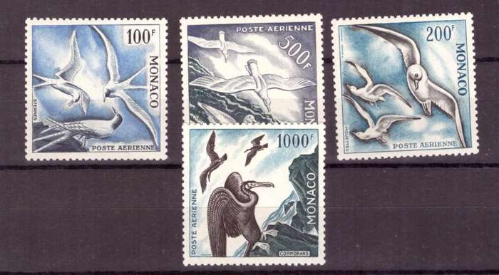 Monaco. Airmail stamps issue 1955-57. Perf.11 MNH.