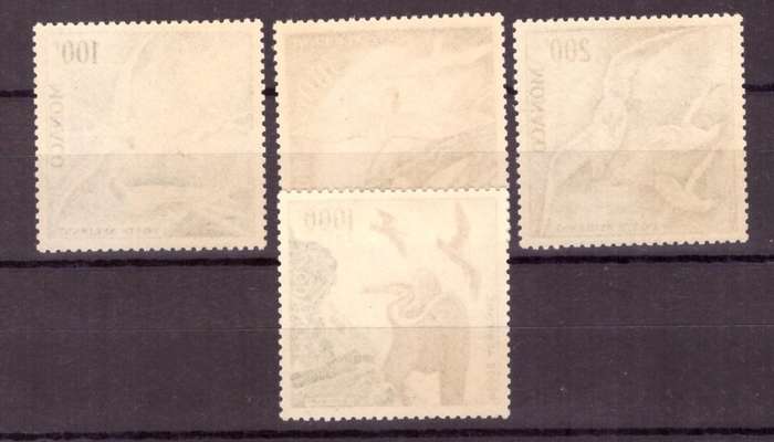 Monaco. Airmail stamps issue 1955-57. Perf.11 MNH.