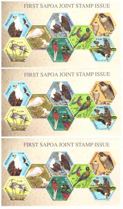 South Africa2004 First SAPOA issue 8 Sheets include Angola and MALAWI .MNH.