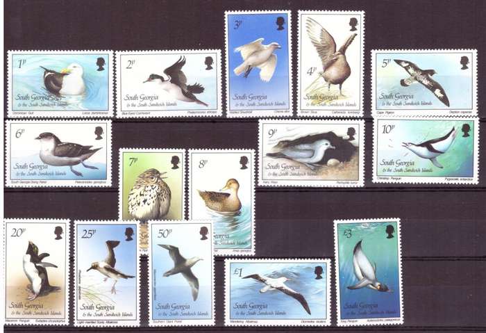 South Georgia Scott #109-123.Full set  MNH  1987