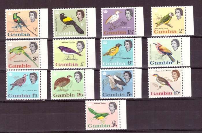 Gambia.  1963 . SG #193-205. MNH