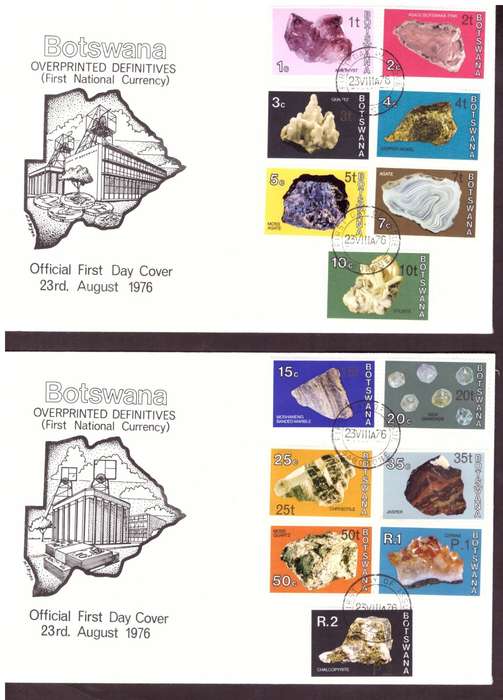 Botswana .1976  Scott#155-188. MNH set and 2 covers.