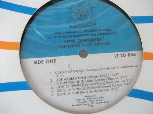 The Rollo Scott Strings - Transcription Service - For Dreamers (LP 1985)